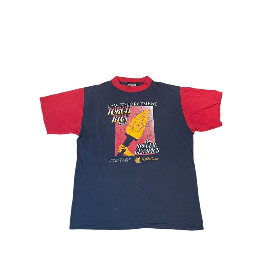 Vintage 1997 Torch Run Special Olympics Tee (Large)